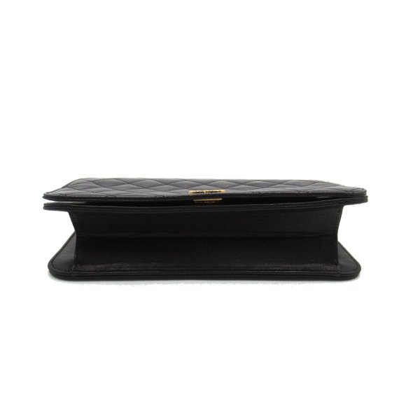 CHANEL Matelasse Push Lock ChainShoulder Black Lambskin [sheep leather] A03568 - Picture 4 of 10